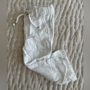 Gymboree Toddler Boy White Cotton Linen Pant Size 18-24 month